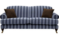 Heart of House Sherbourne Large Fabric Sofa - Grey Stripe